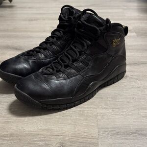 Jordan Black and Gold NYC Sneakers